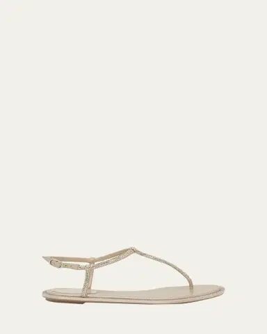 René Caovilla Strass T-Strap Thong Sandals | Thumbnail 5