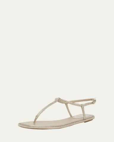 René Caovilla Strass T-Strap Thong Sandals | Thumbnail 6