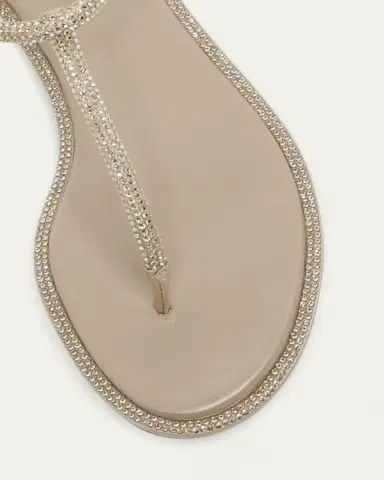 René Caovilla Strass T-Strap Thong Sandals | Thumbnail 8