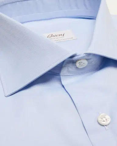 Brioni Men's Sea Island Cotton Herringbone Dress Shirt | Thumbnail 2 Brioni Men's Sea Island Cotton Herringbone Dress Shirt | Thumbnail 2