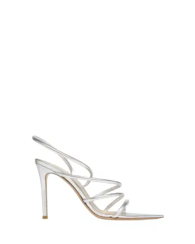 Gianvito Rossi Metallic Leather Strappy Sandals | Thumbnail 1