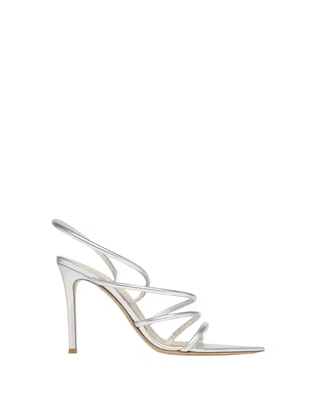 Gianvito Rossi Metallic Leather Strappy Sandals
