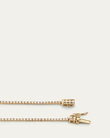 Lana 14K Yellow Gold Skinny Tennis Necklace | Thumbnail 4 Lana 14K Yellow Gold Skinny Tennis Necklace | Thumbnail 4