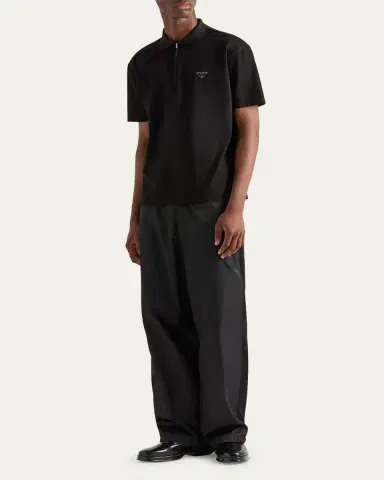 Prada Men's Renylon Pique Polo Shirt | Thumbnail 3