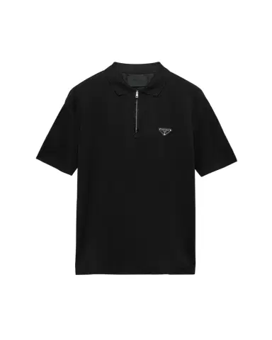 Prada Men's Renylon Pique Polo Shirt | Thumbnail 1