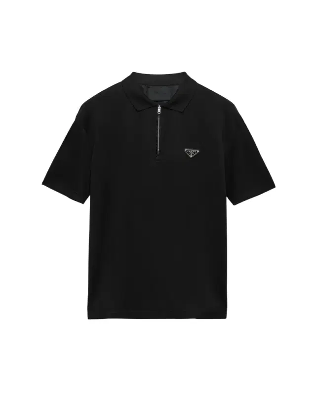 Prada Men's Renylon Pique Polo Shirt