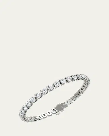 VRAI 14K White Gold Round Lab Grown Diamond Tennis Bracelet, 8.50tcw | Thumbnail 3