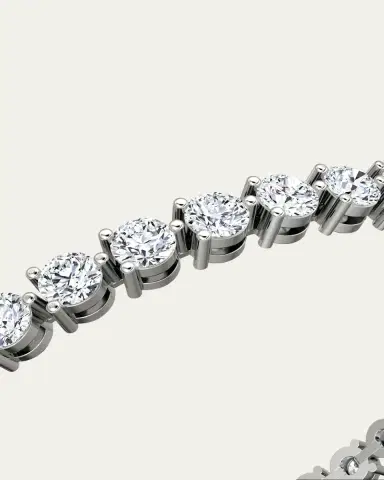 VRAI 14K White Gold Round Lab Grown Diamond Tennis Bracelet, 8.50tcw | Thumbnail 5