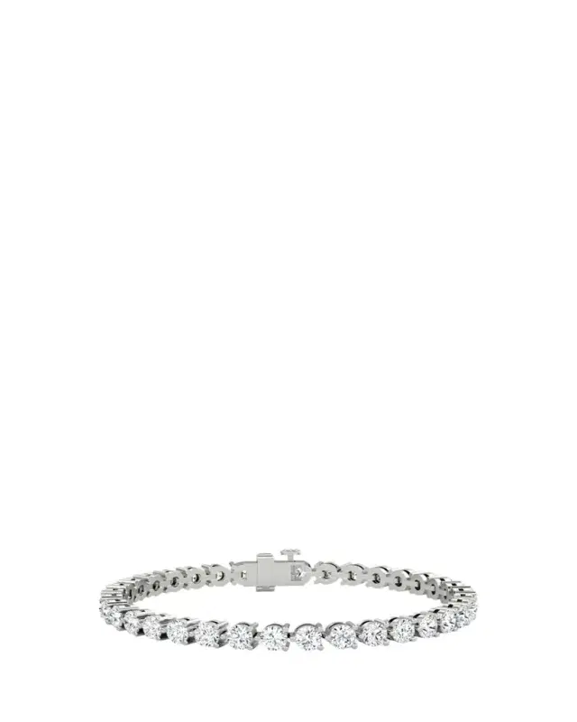 VRAI 14K White Gold Round Lab Grown Diamond Tennis Bracelet, 8.50tcw