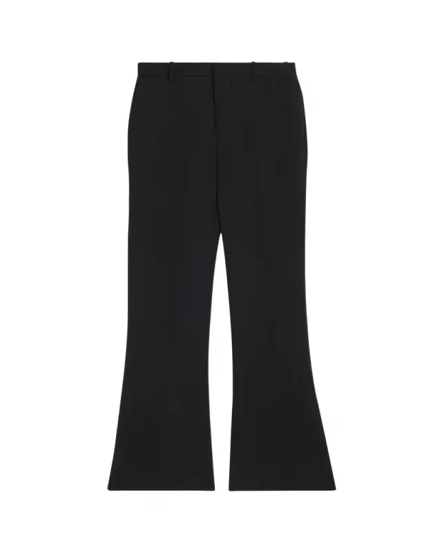 Wool Twill Flare Trousers