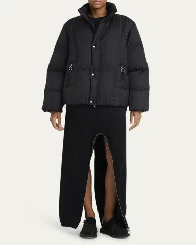 SETCHU Jacquard Stripe Down Hooded Jacket | Thumbnail 2 SETCHU Jacquard Stripe Down Hooded Jacket | Thumbnail 2