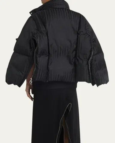 SETCHU Jacquard Stripe Down Hooded Jacket | Thumbnail 3 SETCHU Jacquard Stripe Down Hooded Jacket | Thumbnail 3