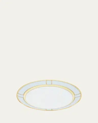 Ginori 1735 Diva Colonna Flat Plate, Celeste | Thumbnail 2