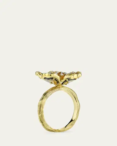 Bhansali Grace Collection Flat Diamond Ring, Yellow Gold | Thumbnail 2