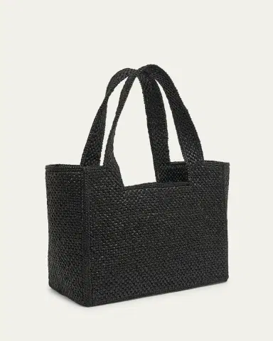 Loewe x Paula's Ibiza Font Logo Medium Tote Bag in Raffia | Thumbnail 3