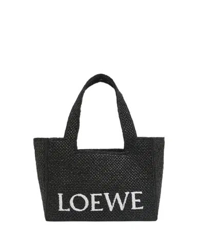Loewe x Paula's Ibiza Font Logo Medium Tote Bag in Raffia | Thumbnail 1