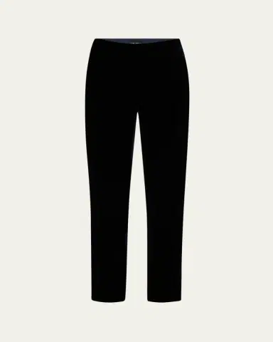 Giorgio Armani Mid-Rise Slim-Leg Velvet Trousers | Thumbnail 5 Giorgio Armani Mid-Rise Slim-Leg Velvet Trousers | Thumbnail 5
