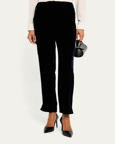 Giorgio Armani Mid-Rise Slim-Leg Velvet Trousers | Thumbnail 8 Giorgio Armani Mid-Rise Slim-Leg Velvet Trousers | Thumbnail 8