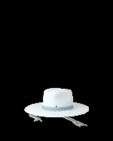 Maison Michel Eliza Fedora With Embellished Denim Band | Thumbnail 2 Maison Michel Eliza Fedora With Embellished Denim Band | Thumbnail 2
