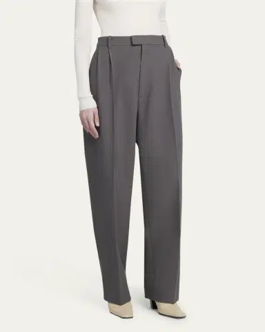 Bottega Veneta Tapered Wool Stretch Tricotine Trousers | Thumbnail 4 Bottega Veneta Tapered Wool Stretch Tricotine Trousers | Thumbnail 4