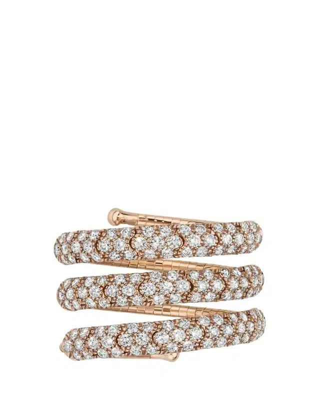 Mattia Cielo 18k Rose Gold Diamond Wrap Ring