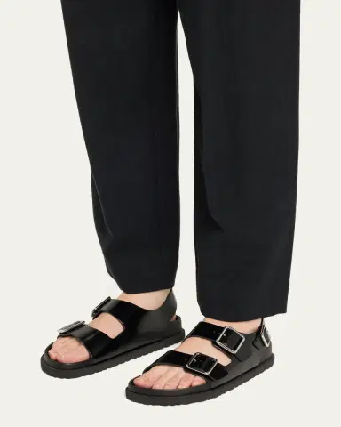 Birkenstock Milano Leather Dual-Buckle Slingback Sandals | Thumbnail 2
