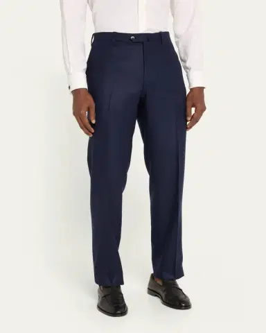 Cesare Attolini Men's Flat-Front Flannel Trousers | Thumbnail 4