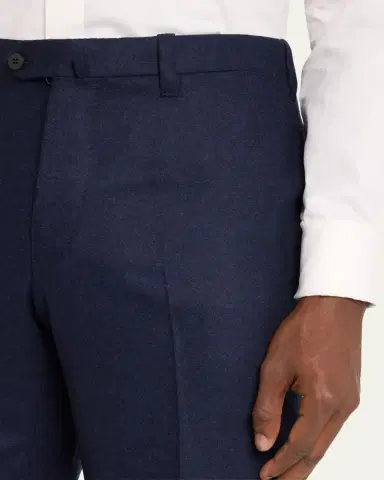 Cesare Attolini Men's Flat-Front Flannel Trousers | Thumbnail 5