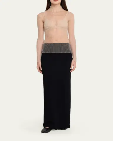 Aisling Camps Modern Mist Translucent Ribbed Turtleneck | Thumbnail 2
