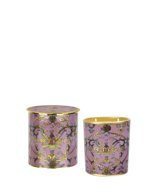 Ortigia Aragona Medium Decorated Candle, 13.4 oz.