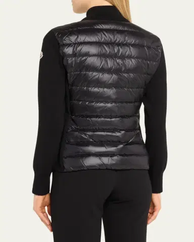 Moncler Hybrid Puffer Wool Cardigan | Thumbnail 3 Moncler Hybrid Puffer Wool Cardigan | Thumbnail 3