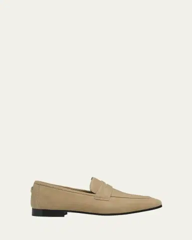Bougeotte Flaneur Suede Penny Loafers | Thumbnail 5 Bougeotte Flaneur Suede Penny Loafers | Thumbnail 5