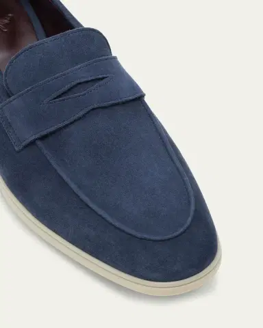 Bougeotte Sporty Suede Penny Loafers | Thumbnail 3 Bougeotte Sporty Suede Penny Loafers | Thumbnail 3