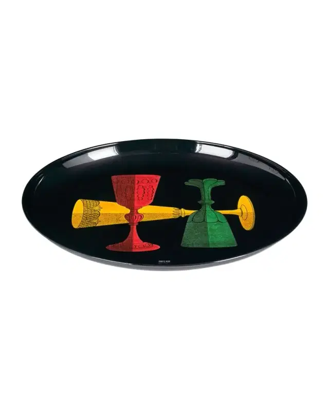 Fornasetti Bicchieri Oval Tray
