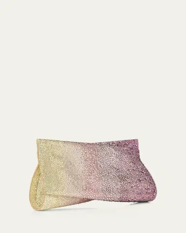 Christian Louboutin Loubitwist Small Strass Suede Clutch Bag | Thumbnail 2