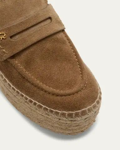 Gianvito Rossi Suede Penny Loafer Platform Espadrille Mules | Thumbnail 2