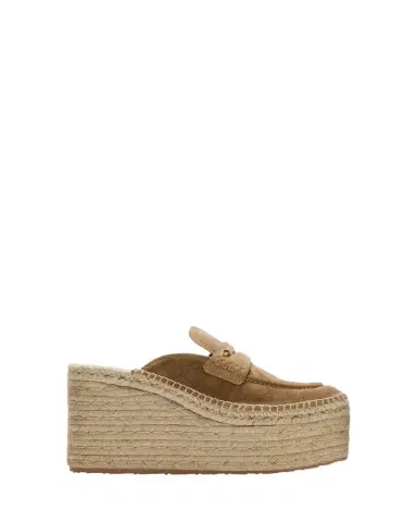 Gianvito Rossi Suede Penny Loafer Platform Espadrille Mules | Thumbnail 1