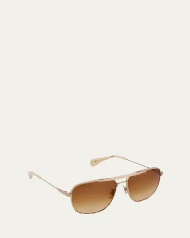 Hoorsenbuhs Golden Titanium Aviator Sunglasses | Thumbnail 2 Hoorsenbuhs Golden Titanium Aviator Sunglasses | Thumbnail 2