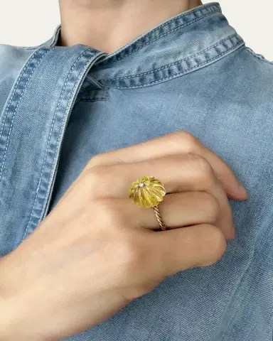 Haute Victoire Saturn Lime Citrine Diamond Ring | Thumbnail 2 Haute Victoire Saturn Lime Citrine Diamond Ring | Thumbnail 2