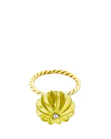 Haute Victoire Saturn Lime Citrine Diamond Ring | Thumbnail 1 Haute Victoire Saturn Lime Citrine Diamond Ring | Thumbnail 1