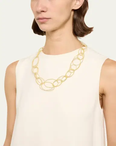 Buccellati Hawaii 18K Yellow Gold Oval Link Necklace | Thumbnail 2