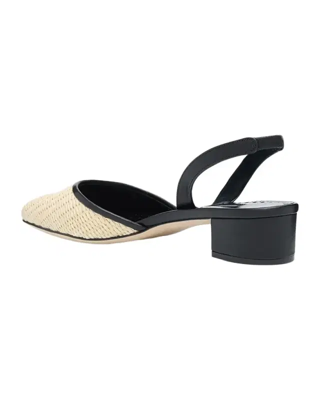Woven Slingback Ballerina Pumps