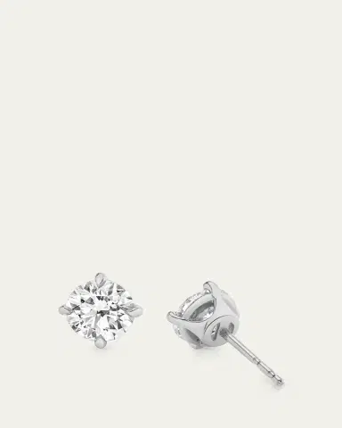 VRAI 14K Gold Brilliant Round Solitaire Lab Grown Diamond Stud Earrings, 3.00tcw | Thumbnail 3 VRAI 14K Gold Brilliant Round Solitaire Lab Grown Diamond Stud Earrings, 3.00tcw | Thumbnail 3