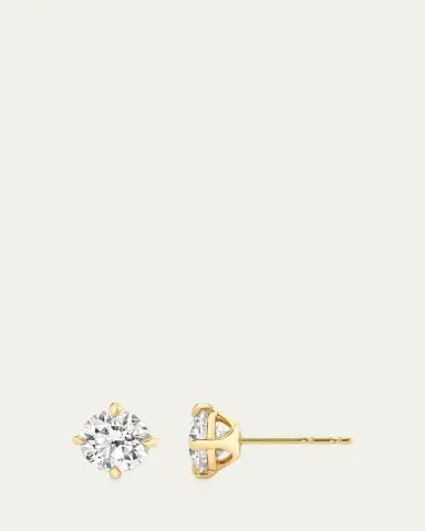 VRAI 14K Gold Brilliant Round Solitaire Lab Grown Diamond Stud Earrings, 3.00tcw | Thumbnail 5 VRAI 14K Gold Brilliant Round Solitaire Lab Grown Diamond Stud Earrings, 3.00tcw | Thumbnail 5