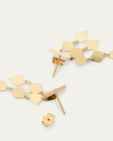 Lana 14K Yellow Gold Laser Kite Bar Earrings | Thumbnail 3 Lana 14K Yellow Gold Laser Kite Bar Earrings | Thumbnail 3