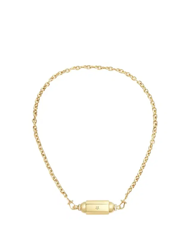 18K Yellow Gold Jumbo Locket Necklace on Classic Rosa Chain, 37cm