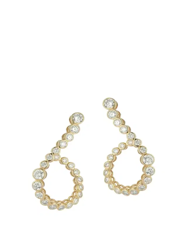 ONDYN Halo Hoop Earrings with Diamonds