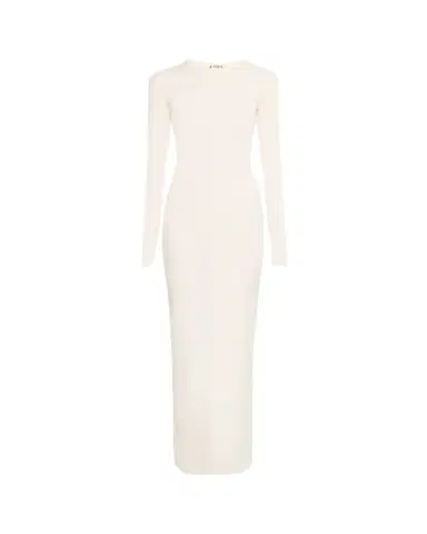 ÉTERNE Long-Sleeve Crewneck Rib-Knit Maxi Dress | Thumbnail 1