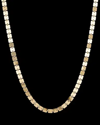 Lana 14K Yellow Gold Laser Square Chain Necklace | Thumbnail 2