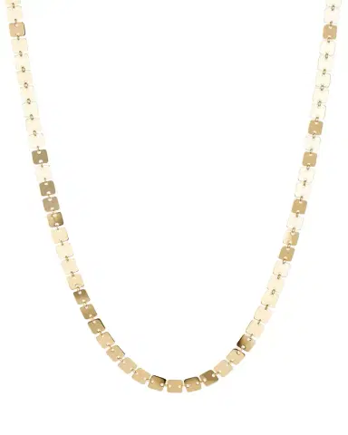 Lana 14K Yellow Gold Laser Square Chain Necklace | Thumbnail 1